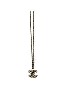 Chanel Quilted CC Pendant Necklace